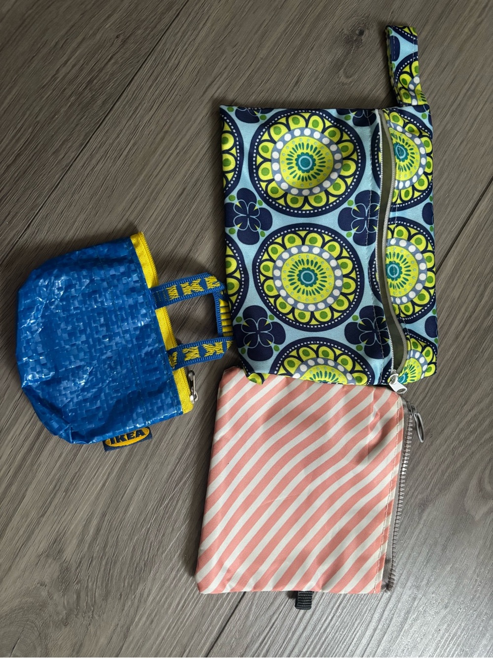 Multi-Pack Zipper Pouches - Blue, Navy & Pink